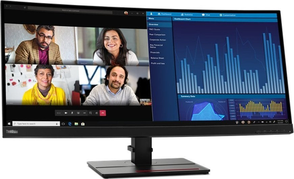 Fotoja e Monitor Lenovo ThinkVision P34w-20, 34.14", 3440 x 1440 (UWQHD), 60Hz, i zi