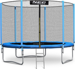 Fotoja e Trampolinë me rrjetë mbrojtëse Neo-Sport, 252 cm, 180 cm, e kaltër