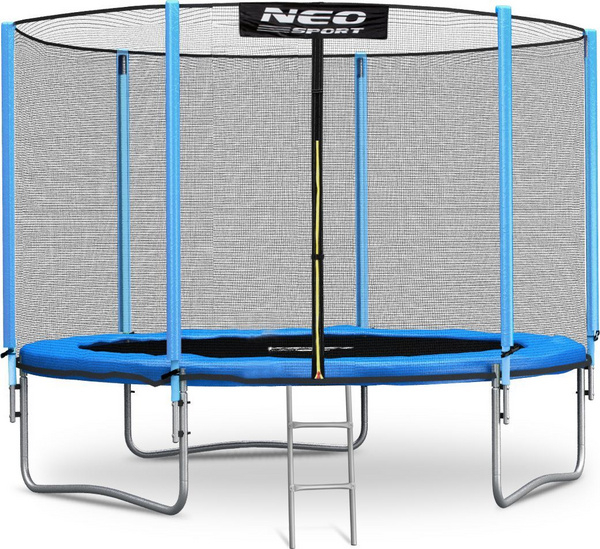 Fotoja e Trampolinë me rrjetë mbrojtëse Neo-Sport, 252 cm, 180 cm, e kaltër