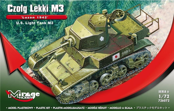 Fotoja e Model Mirage M3 Luzon 1942 – Tank i lehtë amerikan, 1/72