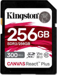 Fotoja e Kartë memorie Kingston Canvas React Plus, 256GB, UHS-II SDXC, e zezë