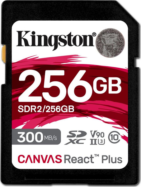 Fotoja e Kartë memorie Kingston Canvas React Plus, 256GB, UHS-II SDXC, e zezë