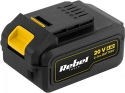 Fotoja e Bateri e ndërrueshme Rebel Tools, Li-Ion, 20 V, 4 Ah, 2 h, e zezë