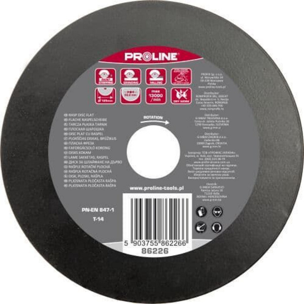 Fotoja e Disk gërryes për metal Profix Proline, 125 mm, i zi