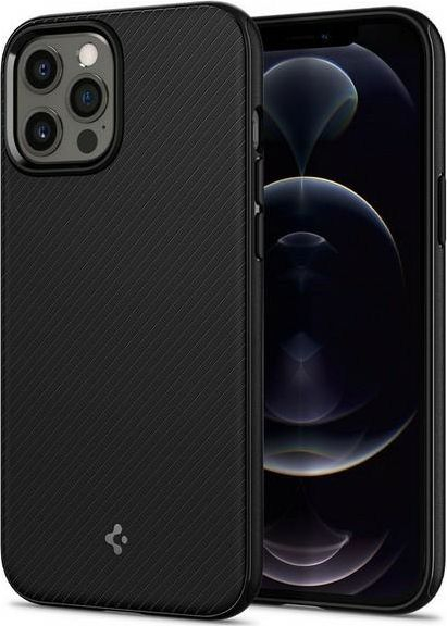 Fotoja e Mbrojtëse Spigen Mag Armor për iPhone 12/12 Pro 6.1", e zezë mat (ACS01865)