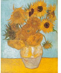 Fotoja e Enigmë Clementoni Museum Sunflowers - Vincent Van Gogh, 1000 elemente