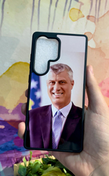 Fotoja e Këllëf i personalizueshëm Dhuro Dhurate Hashim Thaqi, sublimim, silikon, i zi