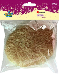 Fotoja e Bar dekorativ sisal Titanum i bardhë, 30g