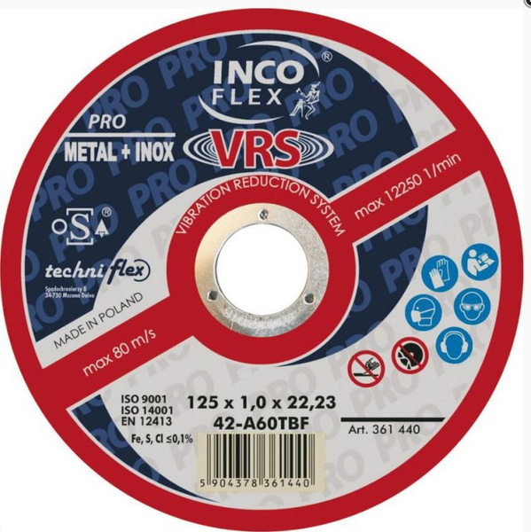 Fotoja e Disk prerës Techniflex Convex, T27, 125mm