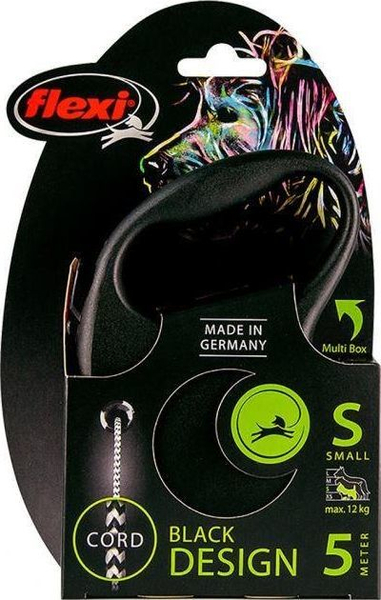 Fotoja e Rrip automatik Flexi, 5m, i zi