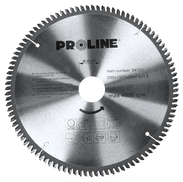 Fotoja e Disk prerës Proline, 205x30mm, +81 dhëmbë