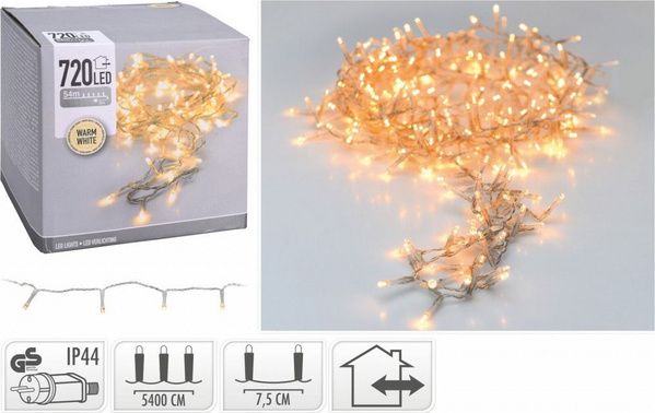Fotoja e Dritat Festive 720 LED, të bardha