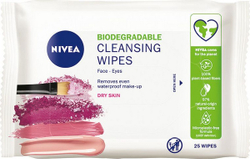 Fotoja e Peceta për pastrimin e fytyrës Nivea Aqua Effect 3në1, 25 copë