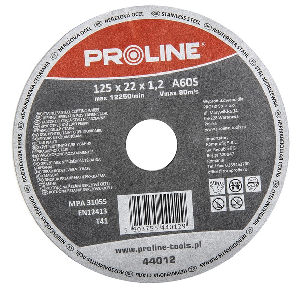 Fotoja e Disk për prerje Proline, T41, 125x1.2mm