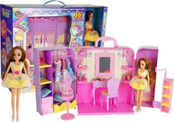 Fotoja e Lodër gardërobë me pasqyrë, set rrobash, LEANToys Doll, 26cm