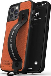 Fotoja e Mbrojtëse DIESEL TWILL për IPHONE 12/12 PRO BLACK, portokalli e errët