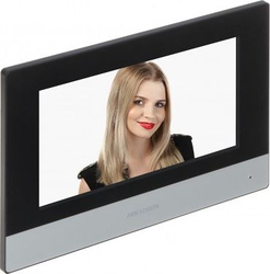 Fotoja e Interkom i brendshëm video Hikvision DS-KH6320-WTE1 IP, i zi/hirtë