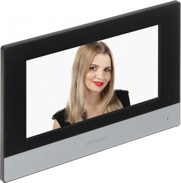 Fotoja e Interkom i brendshëm video Hikvision DS-KH6320-WTE1 IP, i zi/hirtë