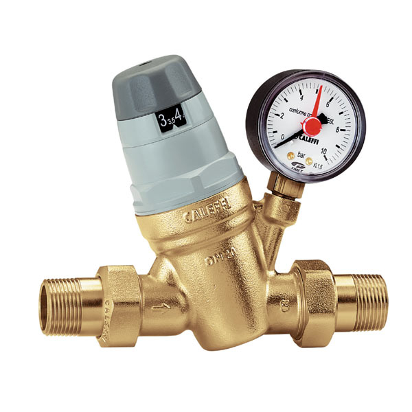 Fotoja e Rregullator i presionit të ujit Caleffi 3/4 "25Bar me matës presioni (535051)