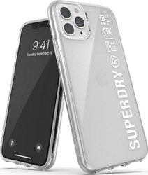 Fotoja e Mbrojtëse Superdry Snap për iPhone 11 Pro Max, transparente/ e bardhë