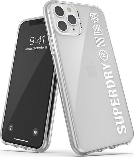 Fotoja e Mbrojtëse Superdry Snap për iPhone 11 Pro Max, transparente/ e bardhë