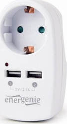Fotoja e Prizë Gembird AC/PT USB x 2, 5V, 2.1A, e bardhë