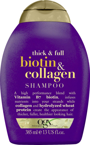 Fotoja e Shampon Organix Cosmetix Biotin & Collagen, 385 ml