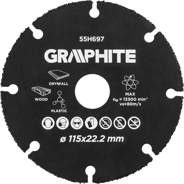 Fotoja e Disk prerës Graphite Hm, 115 x 22.2 mm