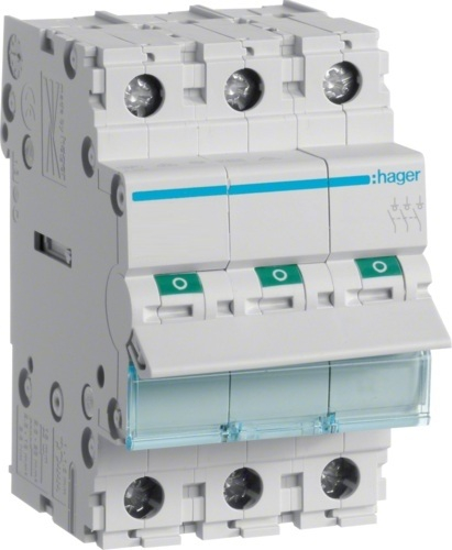 Fotoja e Shkëputës modular i ndërprerësit Hager 3P SBN390, 100A