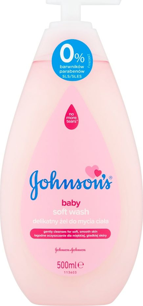 Fotoja e Xhel dushi për foshnje JOHNSONS BABY Soft Wash, 500ml