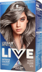 Fotoja e Ngjyrë për flokë Schwarzkopf Live Urban Metallics No. U72, e hirtë