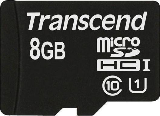 Fotoja e Kartë memorie Transcend Premium MicroSDHC 8 GB Class 10 UHS-I/U1