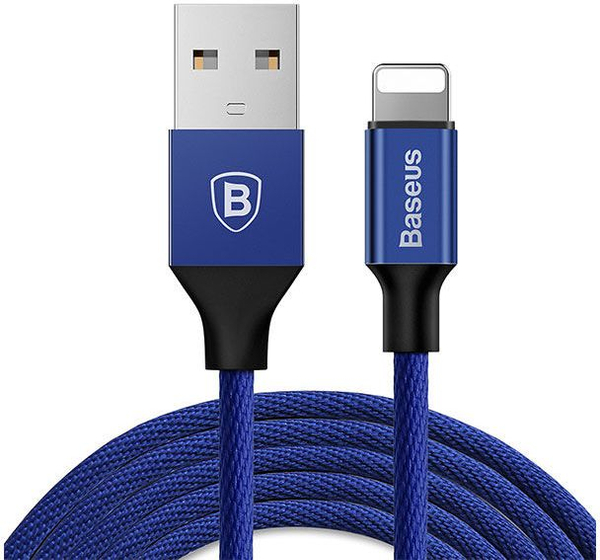 Fotoja e Kabllo Baseus USB-A - Lightning, 1.2m, e kaltër