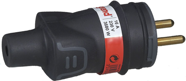 Fotoja e Prizë me tokëzim Legrand, 16A, 2P + Z, 230V, IP44, e zezë - 50114