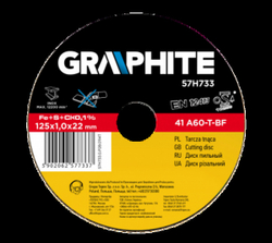 Fotoja e Disk prerës Graphite, 125x1.0x22.2mm