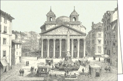 Fotoja e Kartolinë Rossi Pass me zarf ITW 001 Rome Piazza della Rotonda