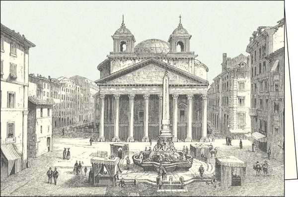 Fotoja e Kartolinë Rossi Pass me zarf ITW 001 Rome Piazza della Rotonda
