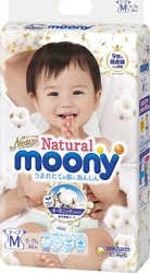 Fotoja e Pelena Natural Moony, M, 6-11kg, 46 copë