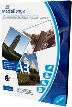 Fotoja e Letër fotografike MediaRange, A3, 200g, 50 copë