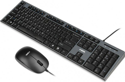 Fotoja e Set tastierë + maus iBOX, USB, Amerikane, të zeza
