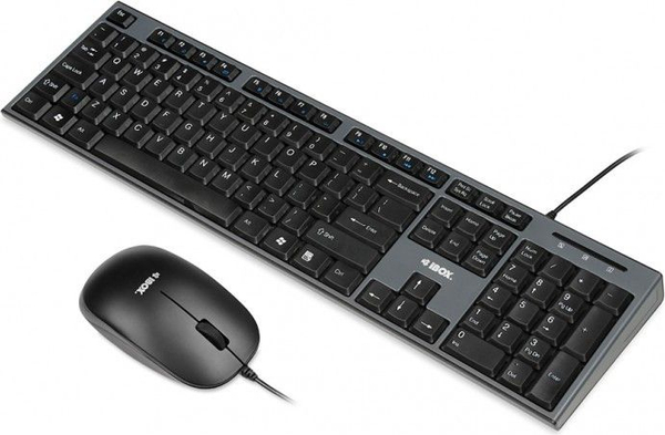 Fotoja e Set tastierë + maus iBOX, USB, Amerikane, të zeza