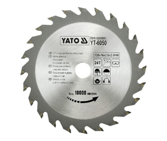 Fotoja e Disk prerës Yato 130x16mm, 24 dhëmbë (YT-6050)