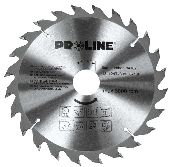 Fotoja e Sharrë rrethore Proline Wood, 184x30mm, 24 dhëmbë - 84182