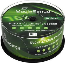 Fotoja e Disqe DVD-R MediaRange, 4.7 GB, 16x, 50 copë