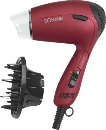 Fotoja e Tharëse për flokë Bomann, 1300 W, e kuqe