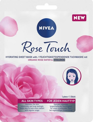 Fotoja e Maskë hidratuese Nivea Rose Touch me ujë trëndafili organik dhe acid hialuronik