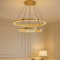 Fotoja e Ndriçues i varur rrethor LED 40+60 CM |MO107-5 GD|