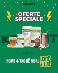 Fotoja e Pako 21 Ditore për Humbje Peshe KB24FIT Herbalife – 2 Formula 1 Healthy Meal, 550g, Mengjes & Darkë + Pije Instante bimore me ekstrakte çaji 51g për 30 Ditë + Plan Ushqimi Falas
