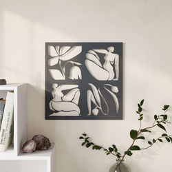 Fotoja e Dekor metalik Decortie Aitus 45 x 45cm , i zi