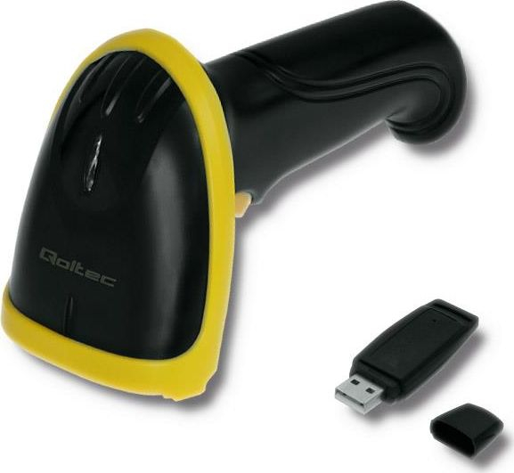 Fotoja e Lexues barkodësh Qoltec Wireless, 1D, i zi
